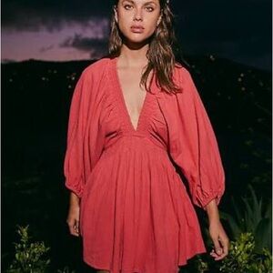Free People Red Mini Dress
